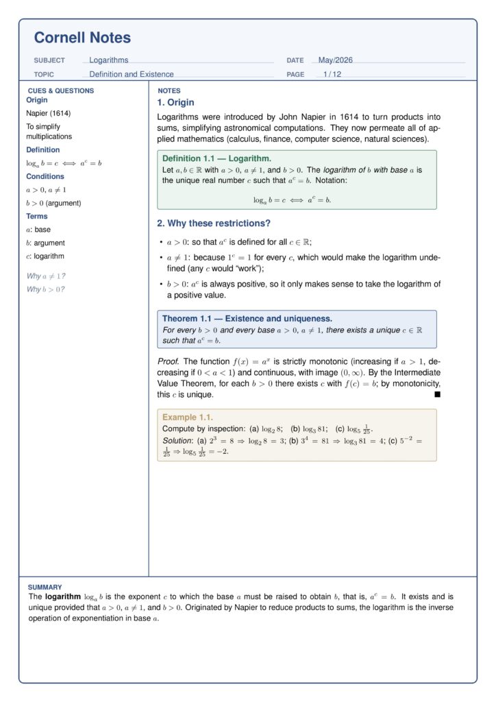 Cornell Notes — Pack de Templates para Estudo