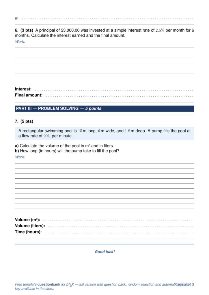 Prova – Template para Avaliações