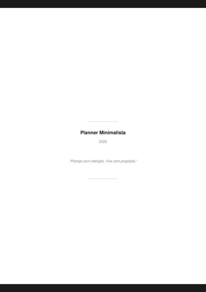 Planner Minimalista — Agenda em LaTeX