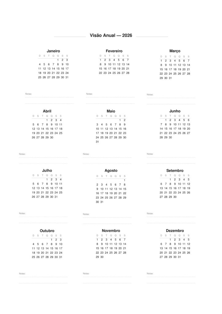 Planner Minimalista — Agenda em LaTeX
