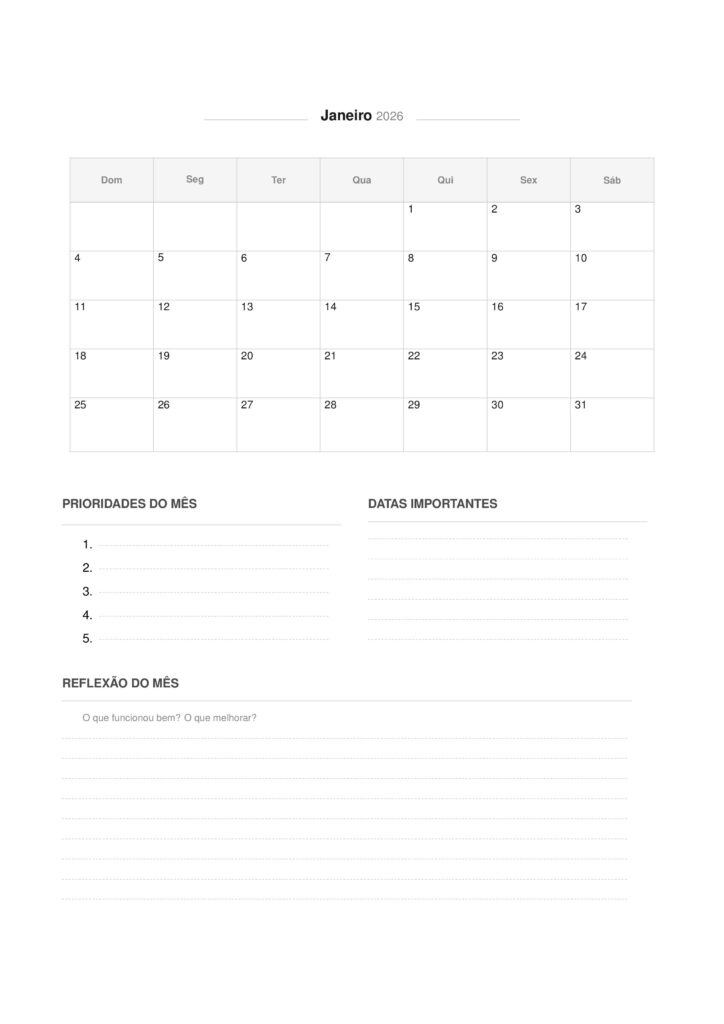 Planner Minimalista — Agenda em LaTeX